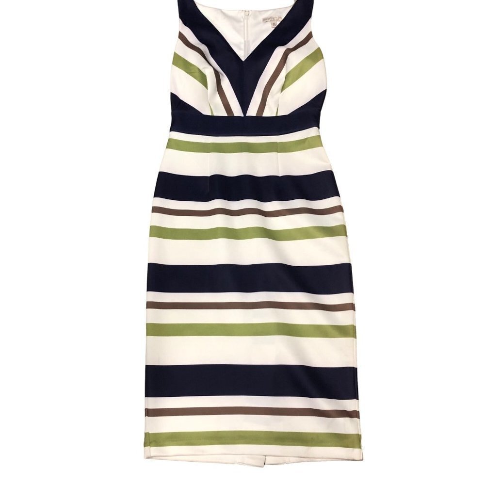 NEW YORK & CO EVA MENDEZ SHEATH V-NECK DRESS SIZE XS